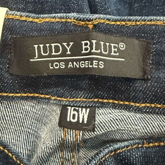 NWT Judy Blue Skinny Fit Tummy Control Top Raw Hem Jeans Size 16W - Picture 5 of 8
